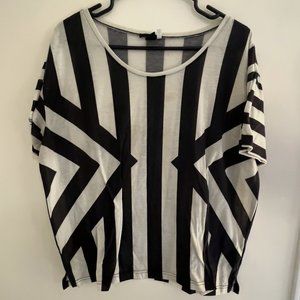 Black & White Blouse Top